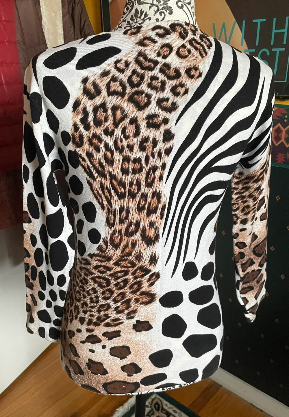 💚Casa Donna Animal Print Sweater image indicator(2)