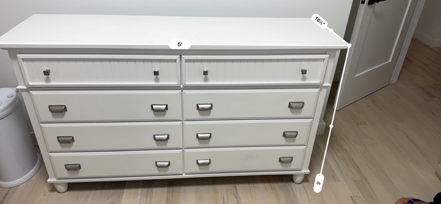 Free delivery Wooden Dresser and Mirror