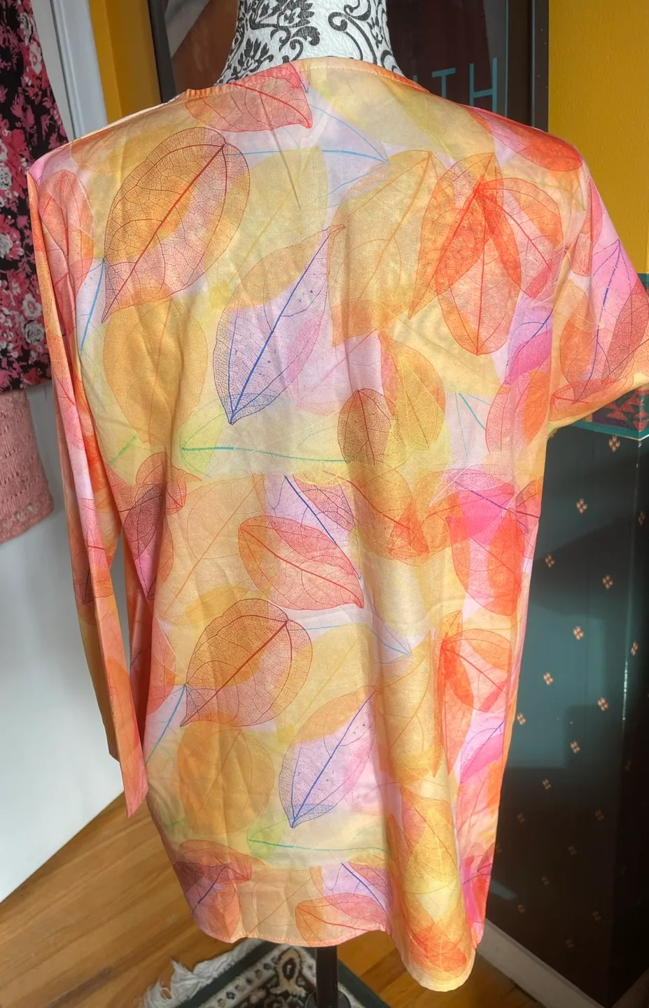 💚Unique Leaf Print Blouse image indicator(2)