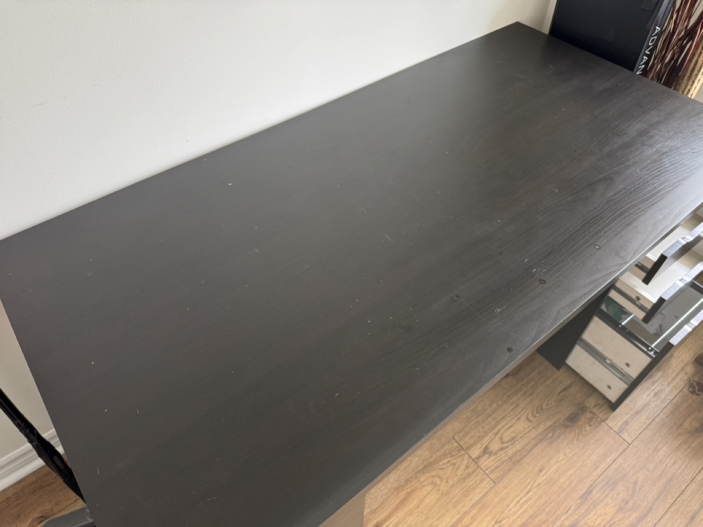 Black Desk with Drawers & Shelf (3 pieces) - photo 2