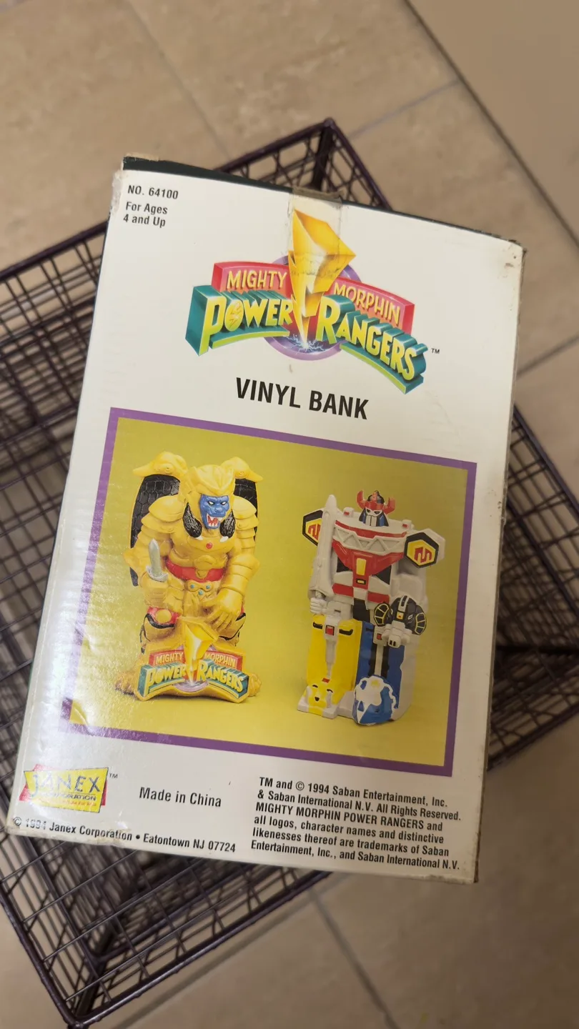 Vintage Mighty Morphin Power Rangers Megazord Vinyl Bank image indicator(2)