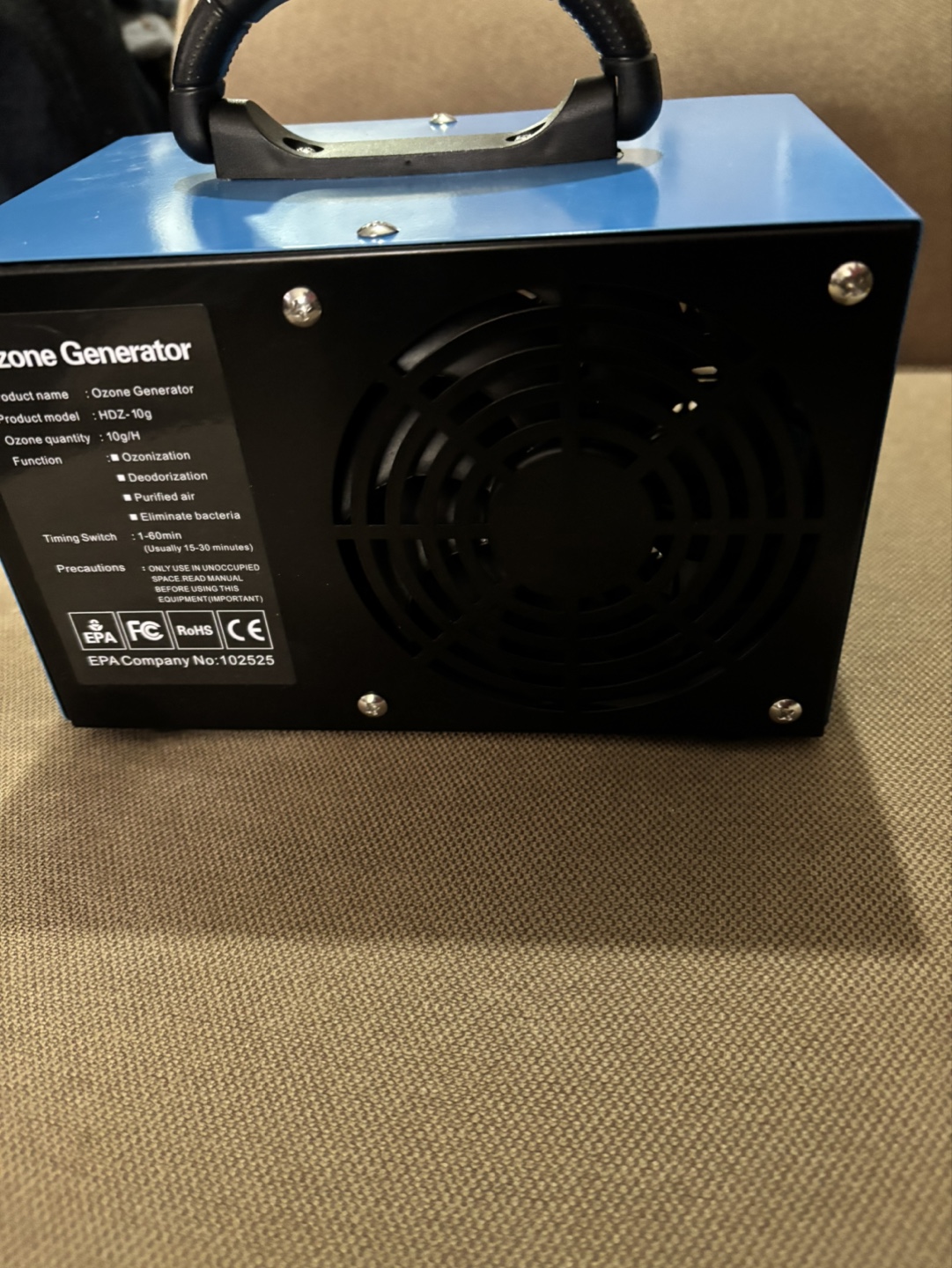 Ozone Generator HDZ-9g Air Purifier - photo 2