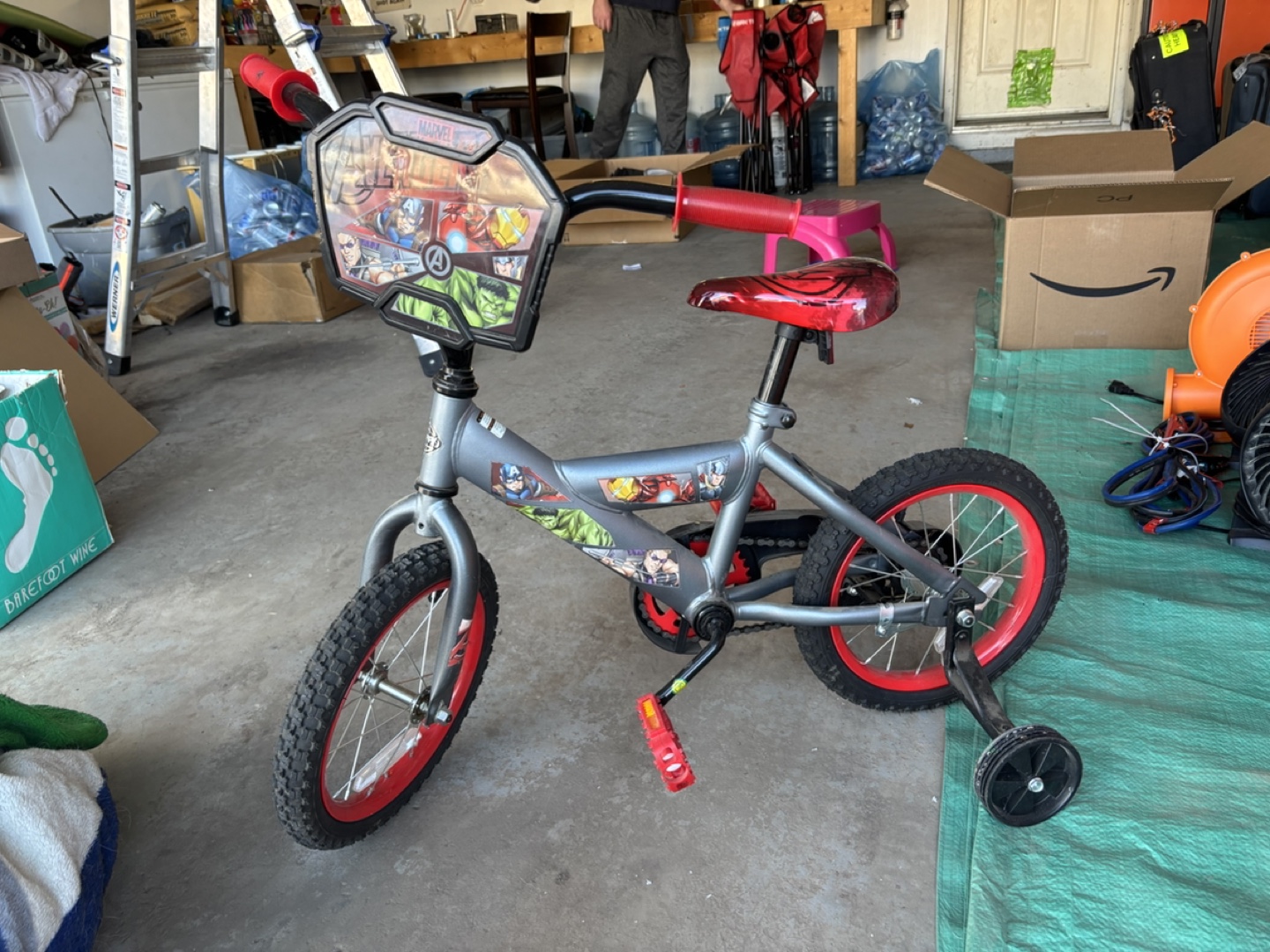 Avengers Marvel Kids Bike with Training Wheels