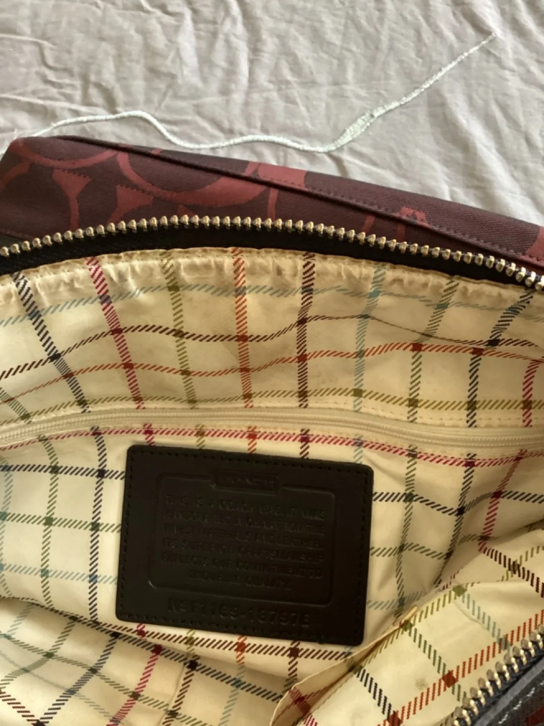 Coach Maroon signature Shoulder Bag image indicator(3)