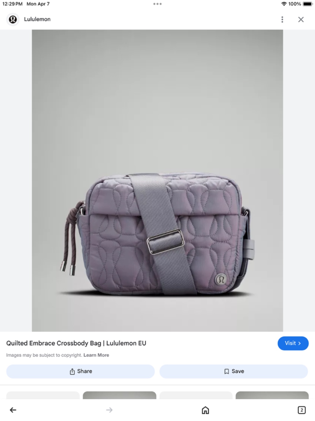 Lululemon Quilted Embrace Crossbody Bag - Black - photo 2