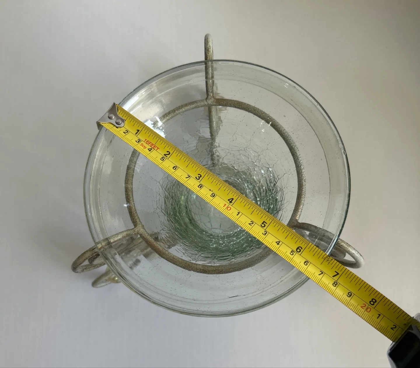 Glass Candle Holder with decorative Metal Stand image indicator(4)