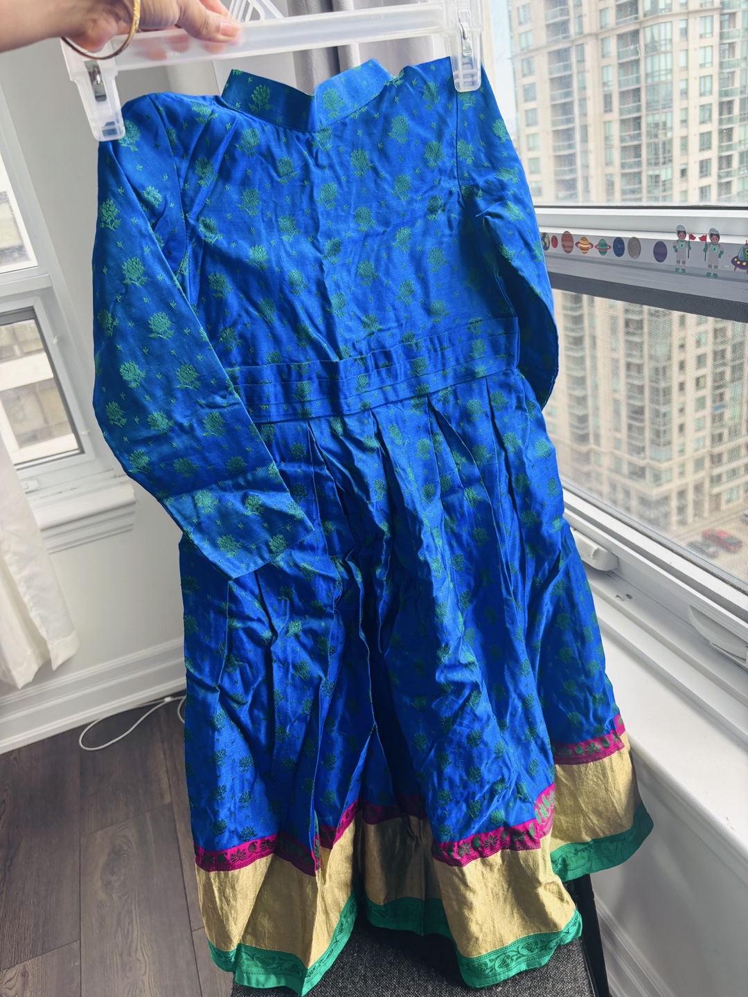 Girls' Blue Indian Dress size 5