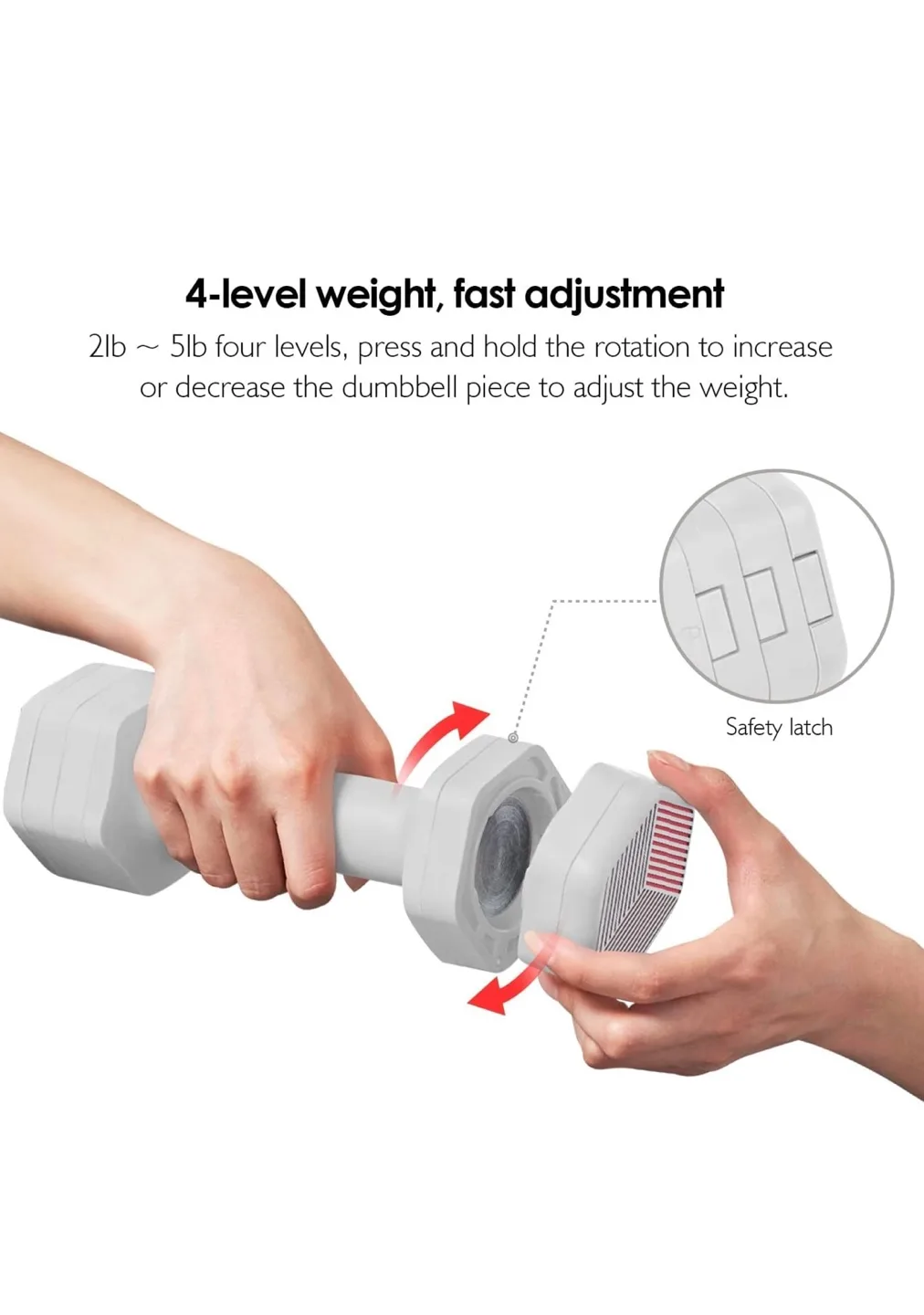FIAR Adjustable Dumbbells - 2lb to 5lb image indicator(4)