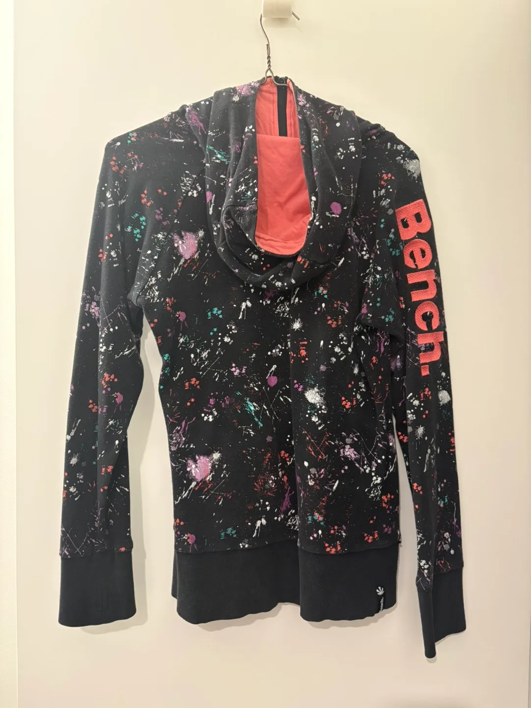 Bench Women's Zip-Up Hoodie Jacket, Paint Splatter Print image indicator(4)