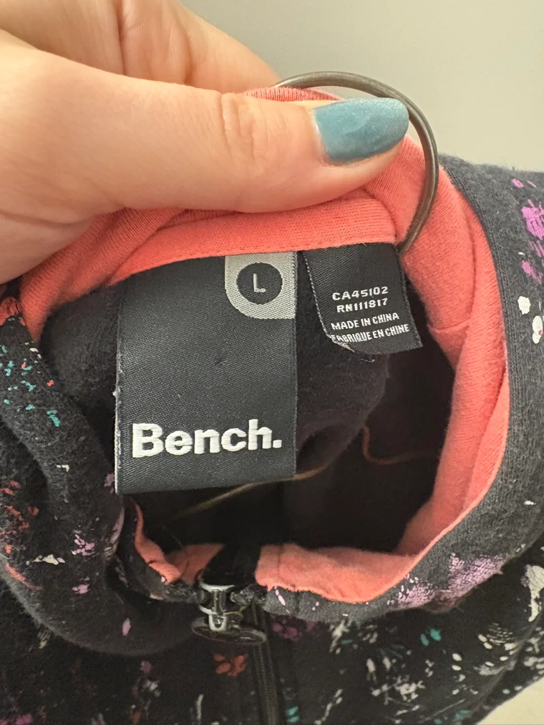 Bench Women's Zip-Up Hoodie Jacket, Paint Splatter Print image indicator(6)