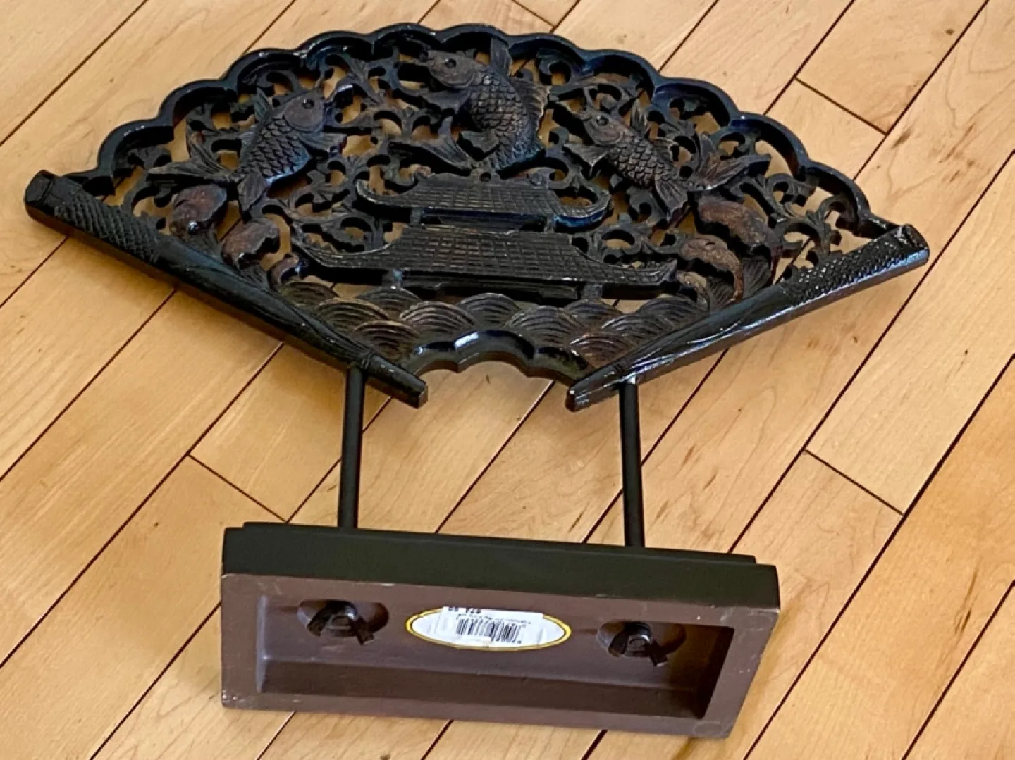 💚Intricate Carved Wooden Fan Decor image indicator(3)