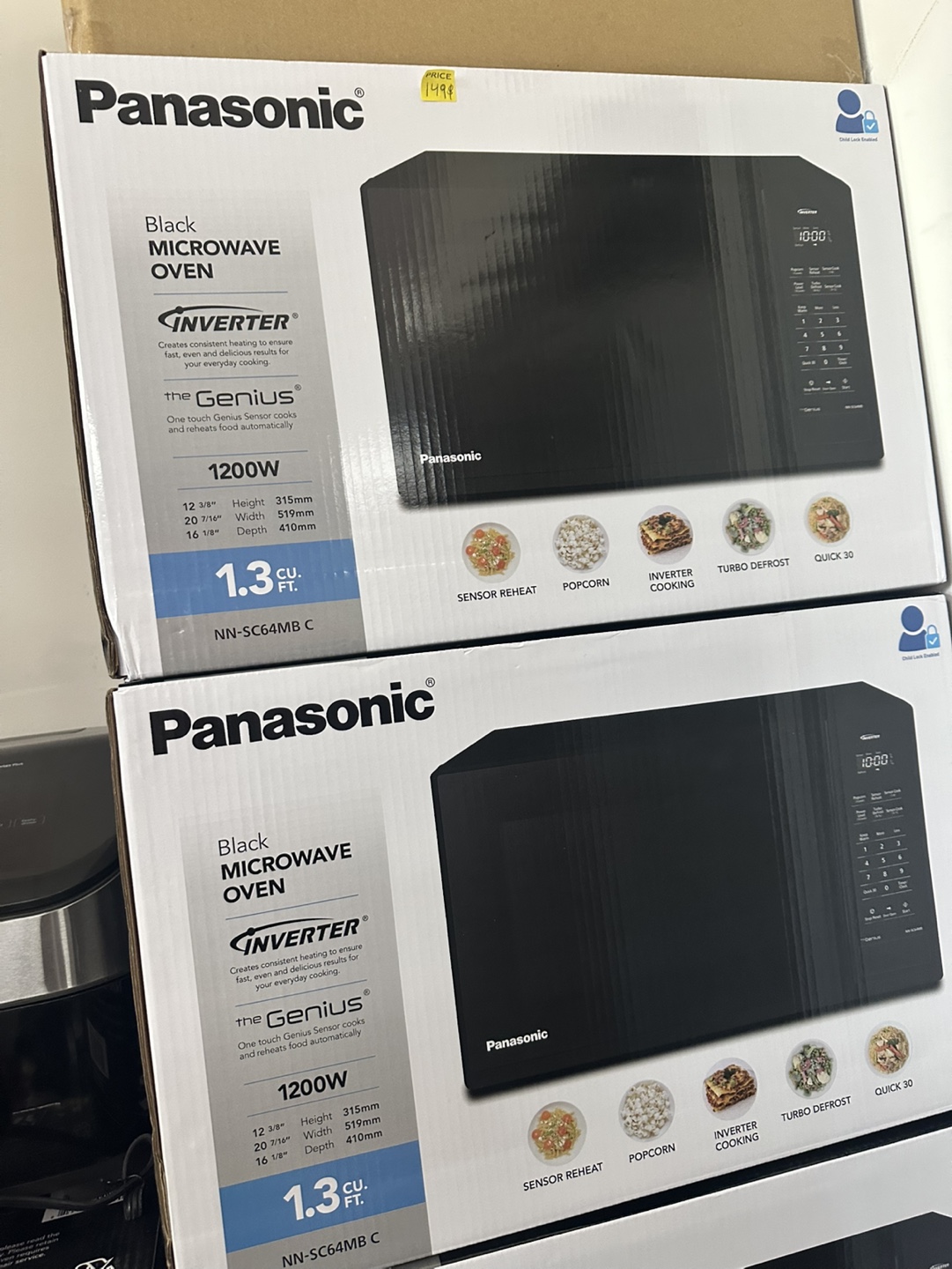 Panasonic NN-SC64MB 1.3 Cu. Ft. Black Microwave Oven