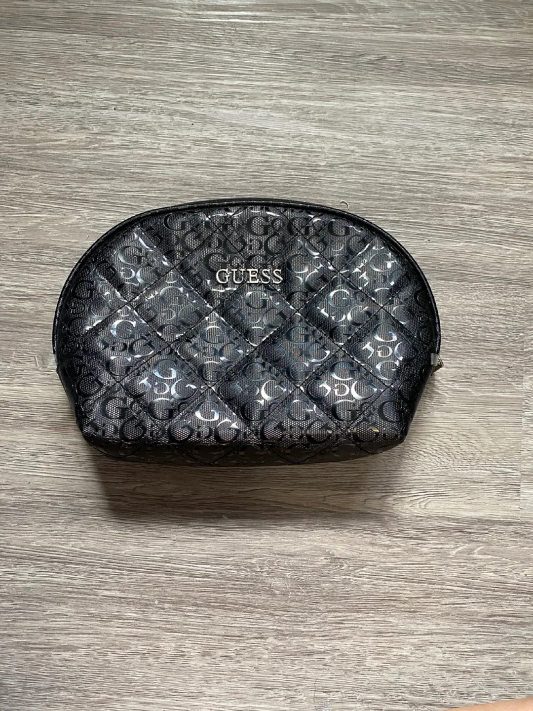 Guess Black Quilted Cosmetic Bag thumbnail