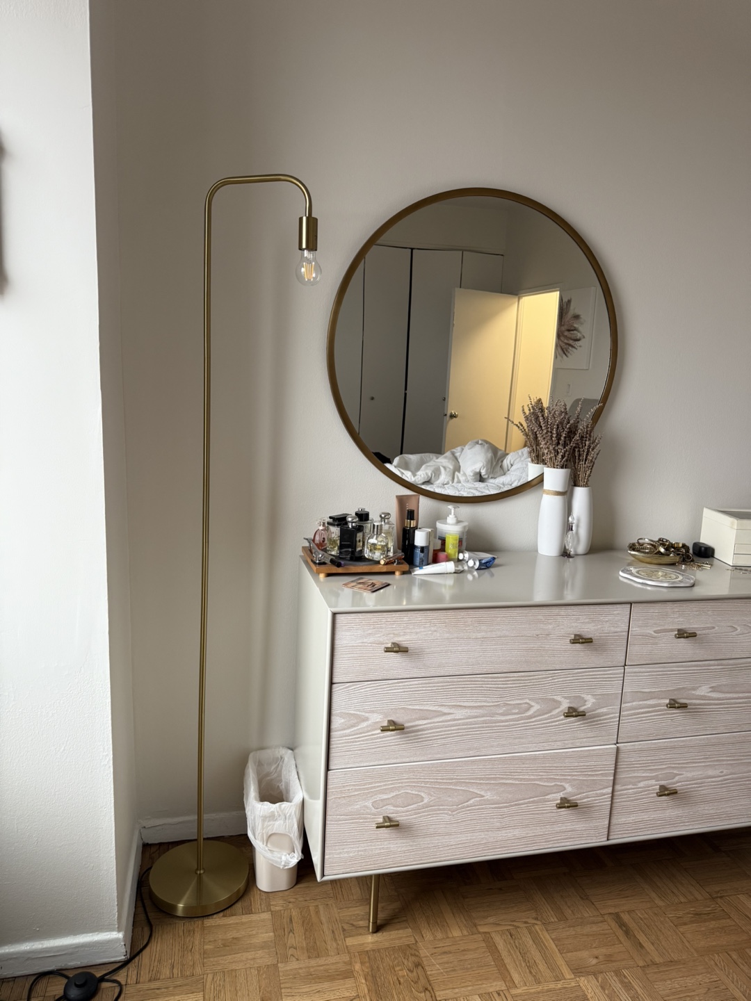 Modern Arc Floor Lamp Gold