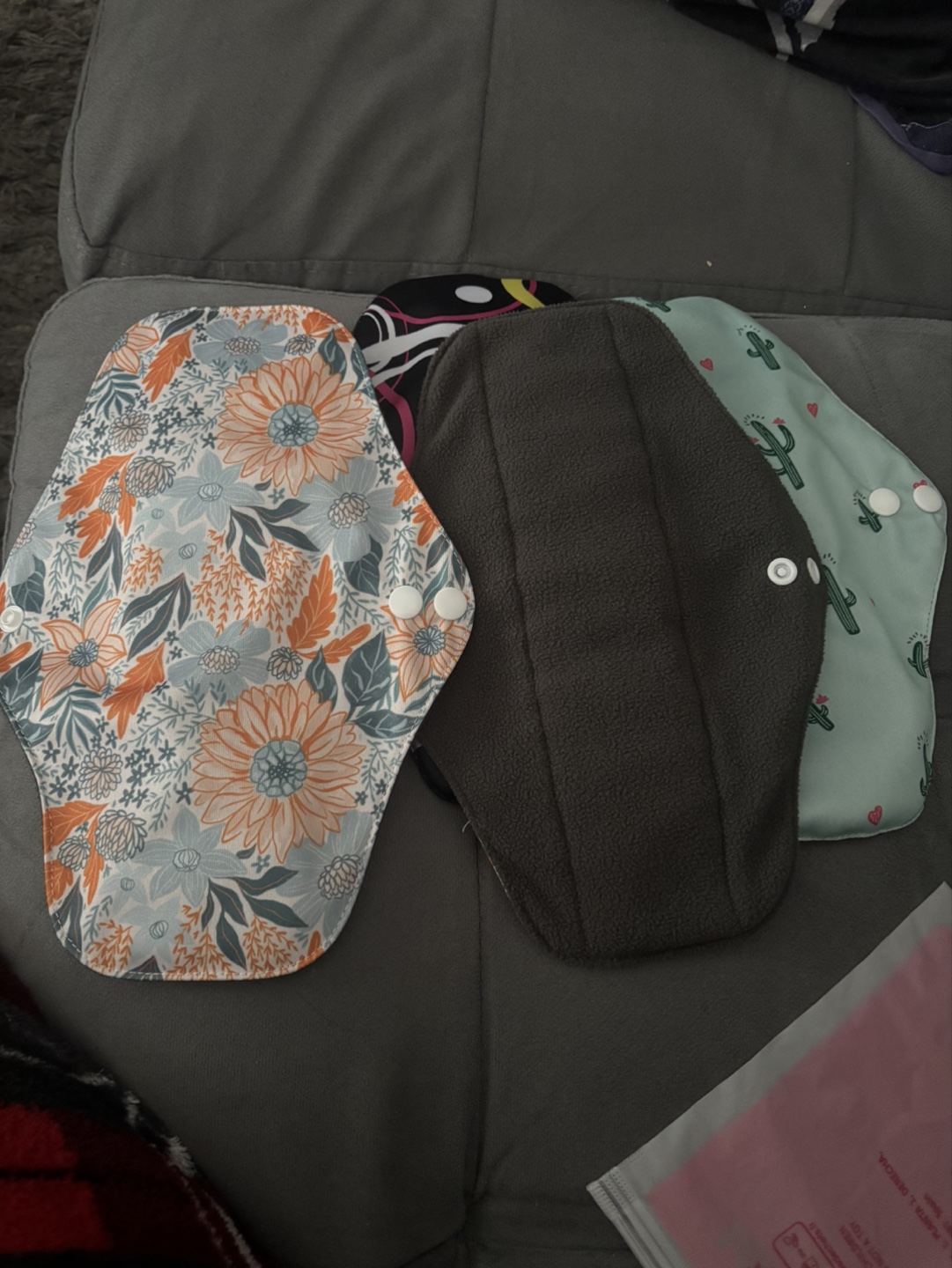 Three Reusable Cloth Menstrual Pads