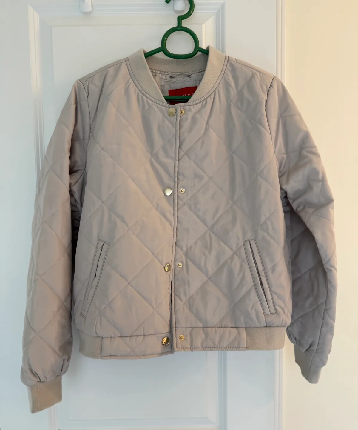 Women's Beige Quilted Bomber Jacket from Guess image indicator(2)