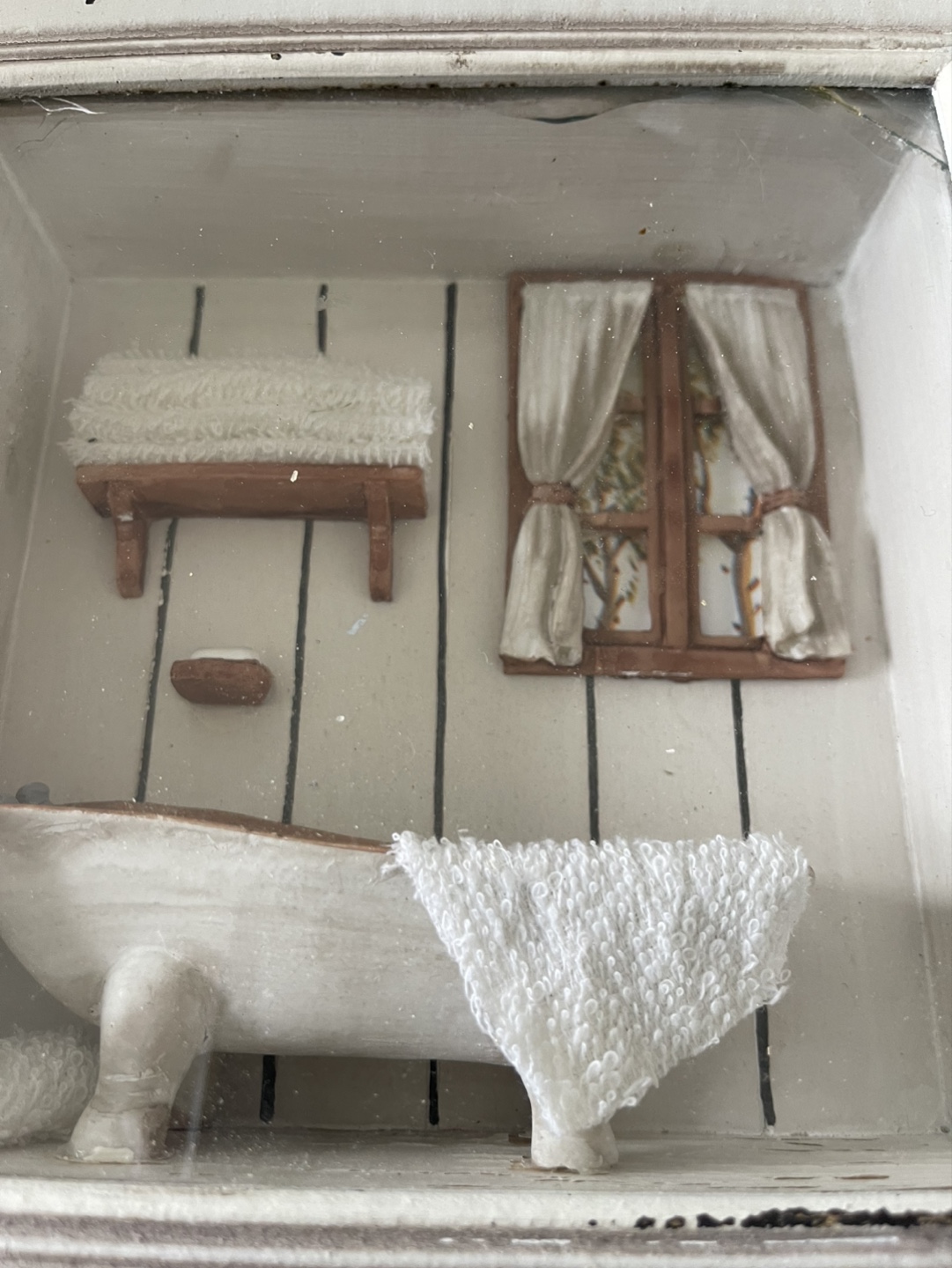 💚Rustic Bathroom Diorama Wall Decor - photo 4