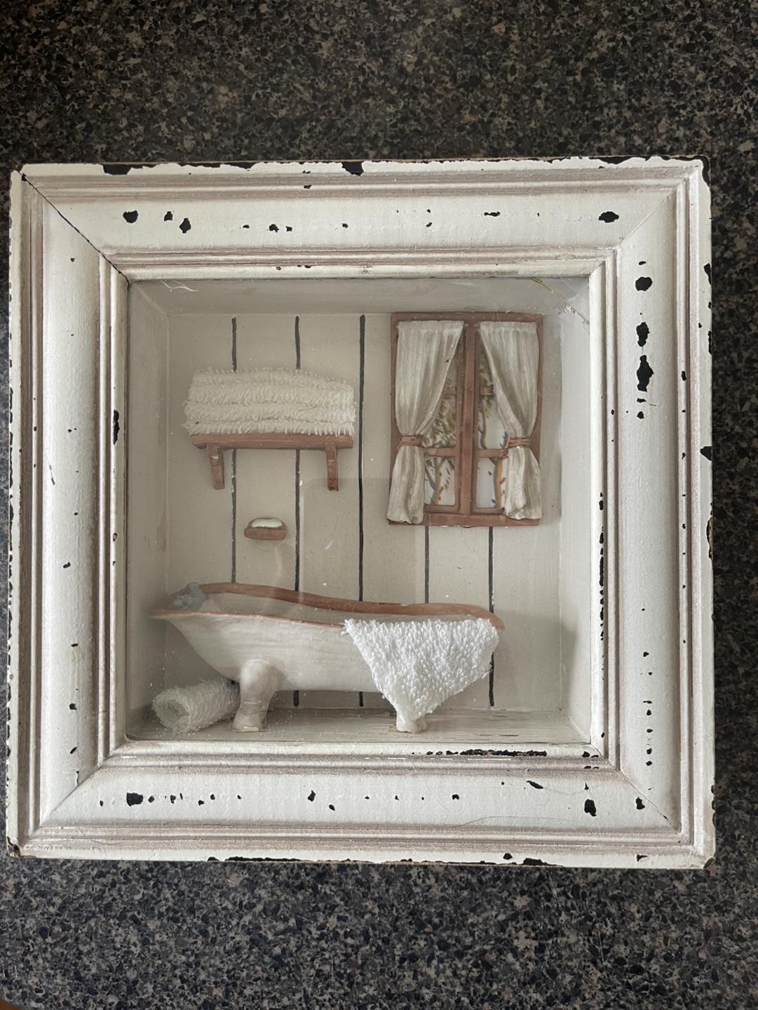 💚Rustic Bathroom Diorama Wall Decor