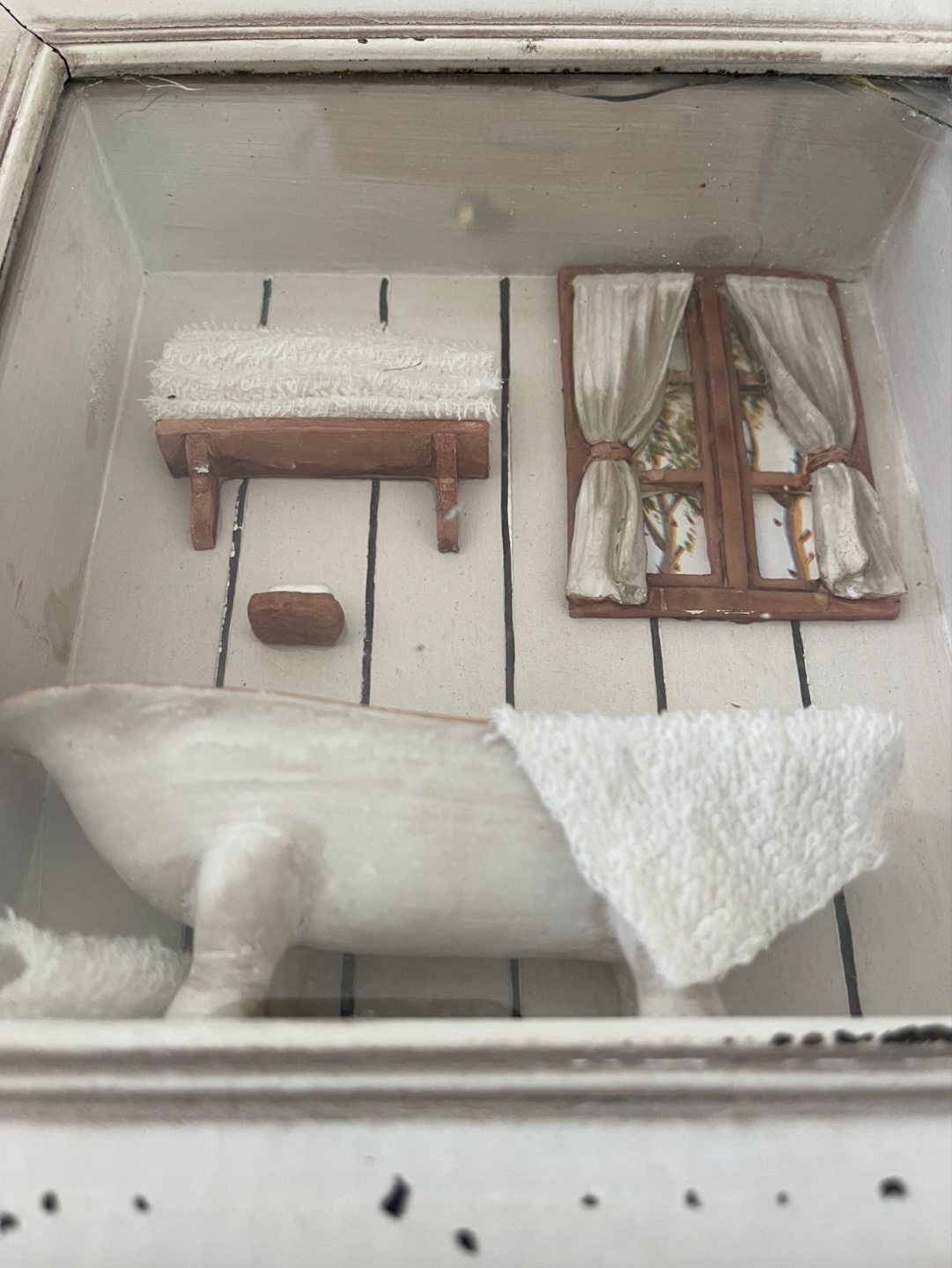 💚Rustic Bathroom Diorama Wall Decor - photo 5