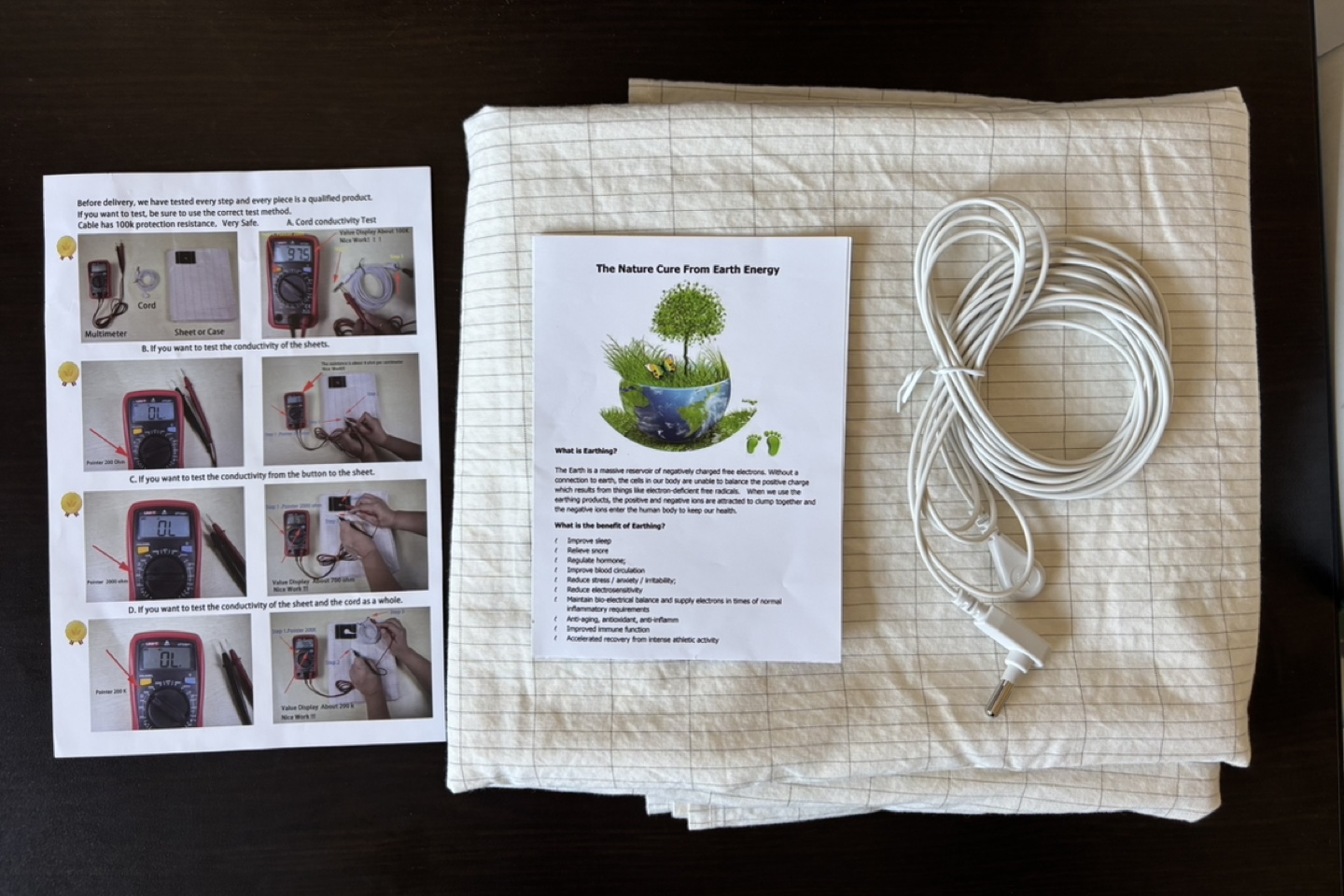 Health Earthed Grounding Flat Sheet with Silver Fiber - photo 2