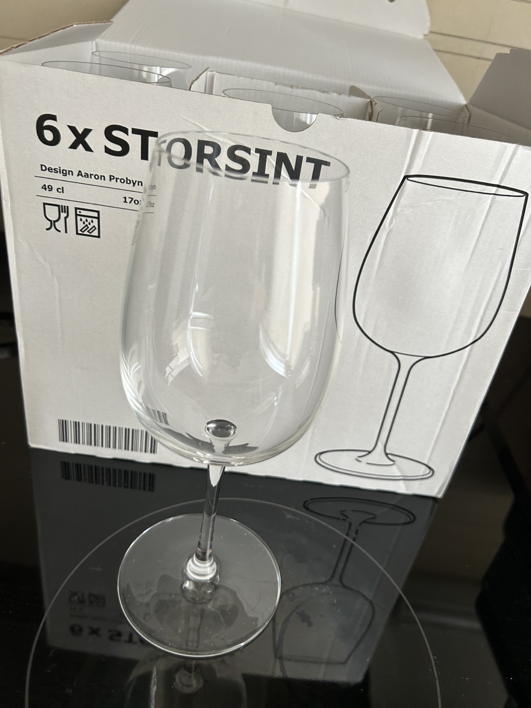 IKEA STORSINT Wine Glasses - Set of 6