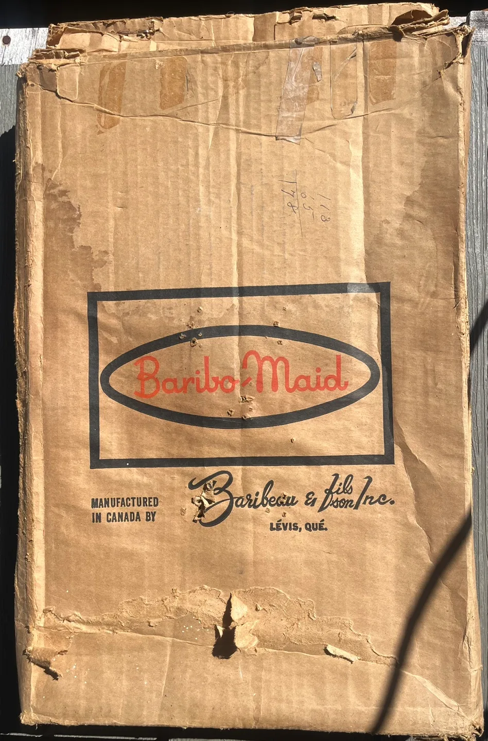 Vintage Baribeau & Fils Inc. Baribox Maid Wooden Cutting Board image indicator(3)