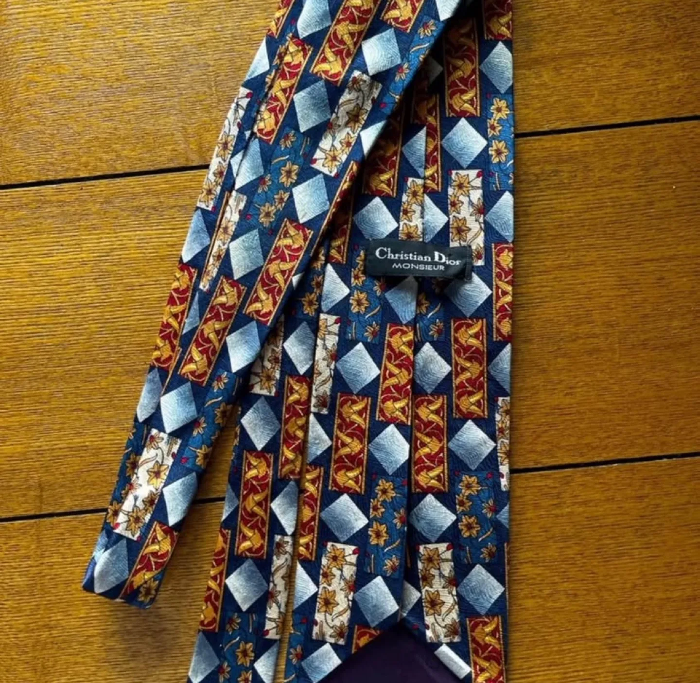 Christian Dior Rare Vintage Tie with ornaments-100% Silk image indicator(4)
