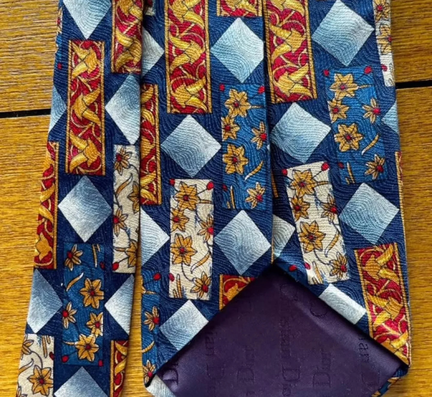 Christian Dior Rare Vintage Tie with ornaments-100% Silk image indicator(6)