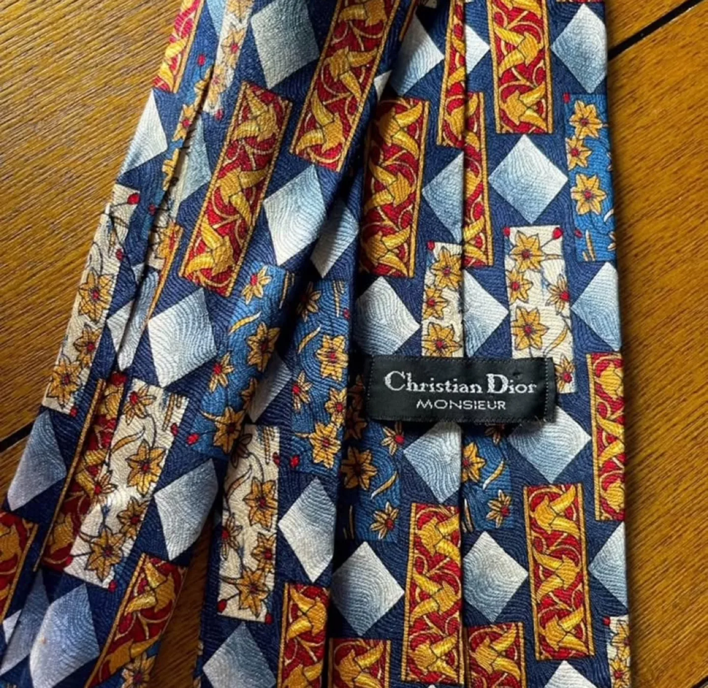 Christian Dior Rare Vintage Tie with ornaments-100% Silk image indicator(3)