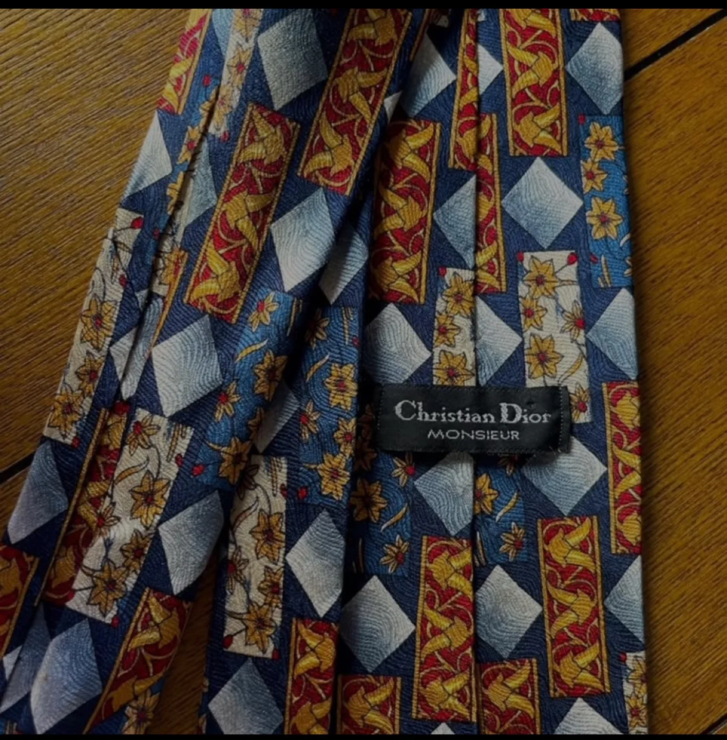 Christian Dior Rare Vintage Tie with ornaments-100% Silk image indicator(5)