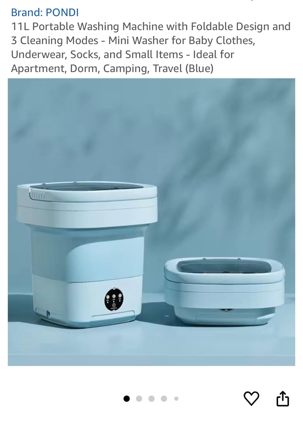 11L Portable Foldable Washing Machine