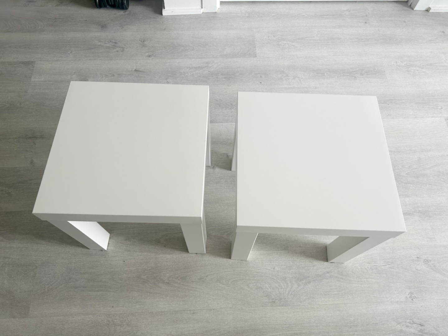 Pair of IKEA Lack Side Tables - White