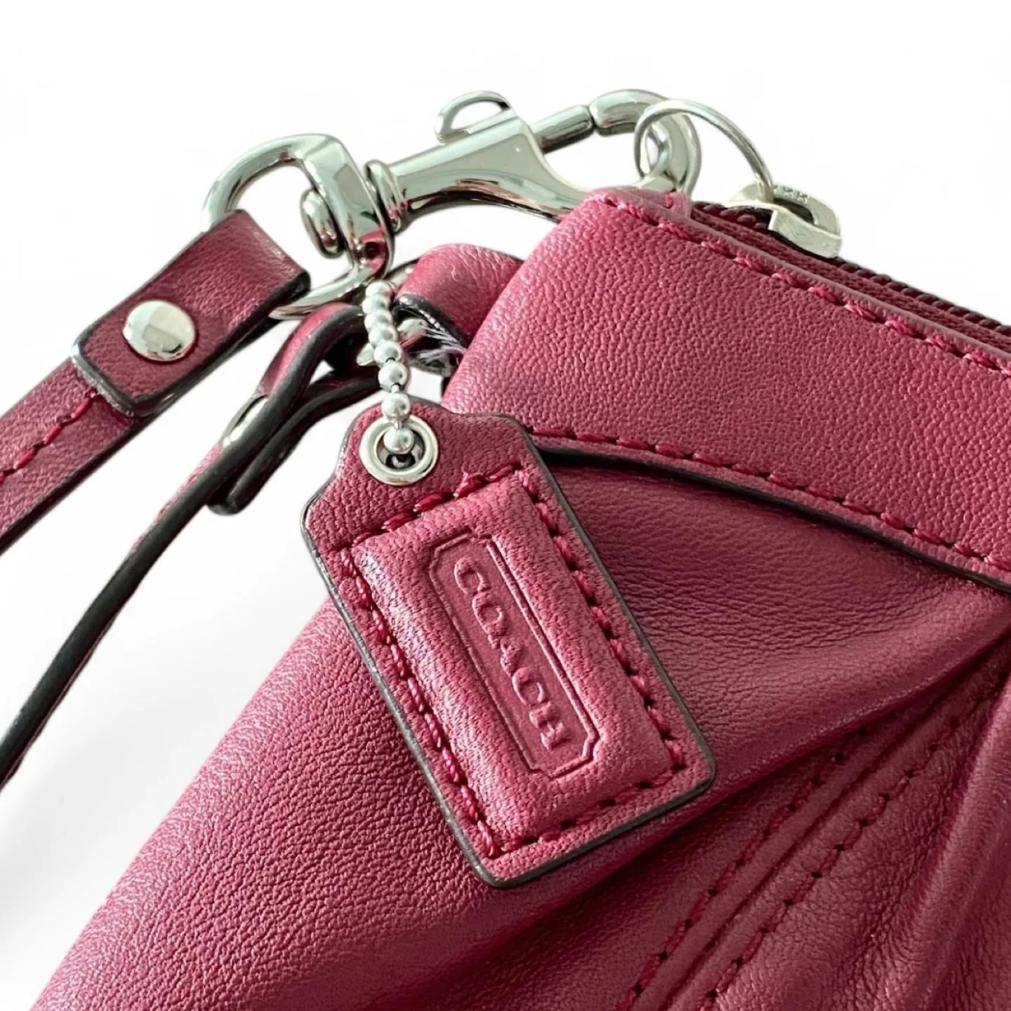 Y2K Coach wristlet in cherry red colour ♥️🍒👛 image indicator(3)