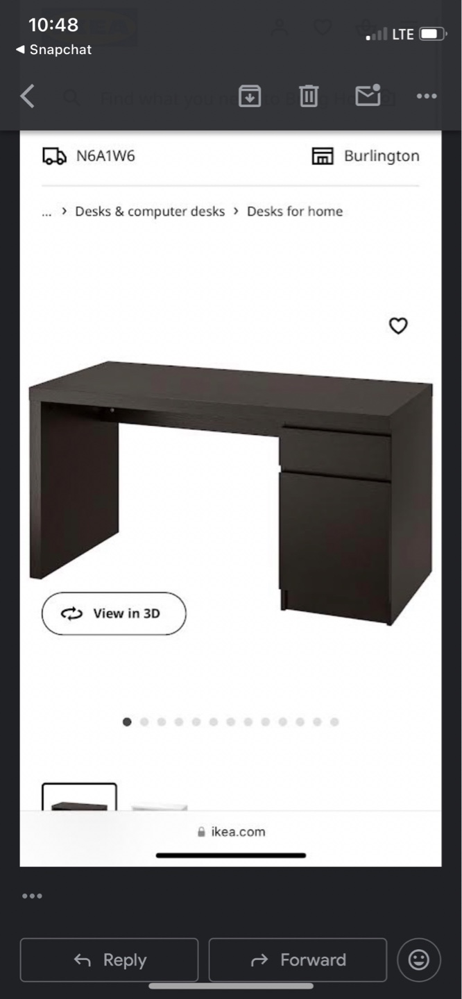 IKEA MICKE Desk with Drawer - Black-Brown - photo 2