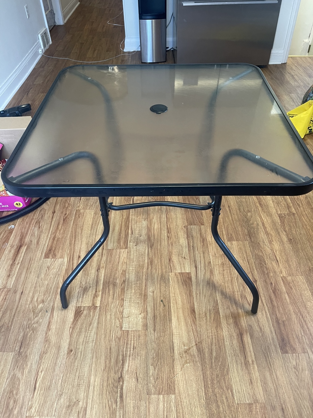 Square Glass Top Patio Table - photo 2