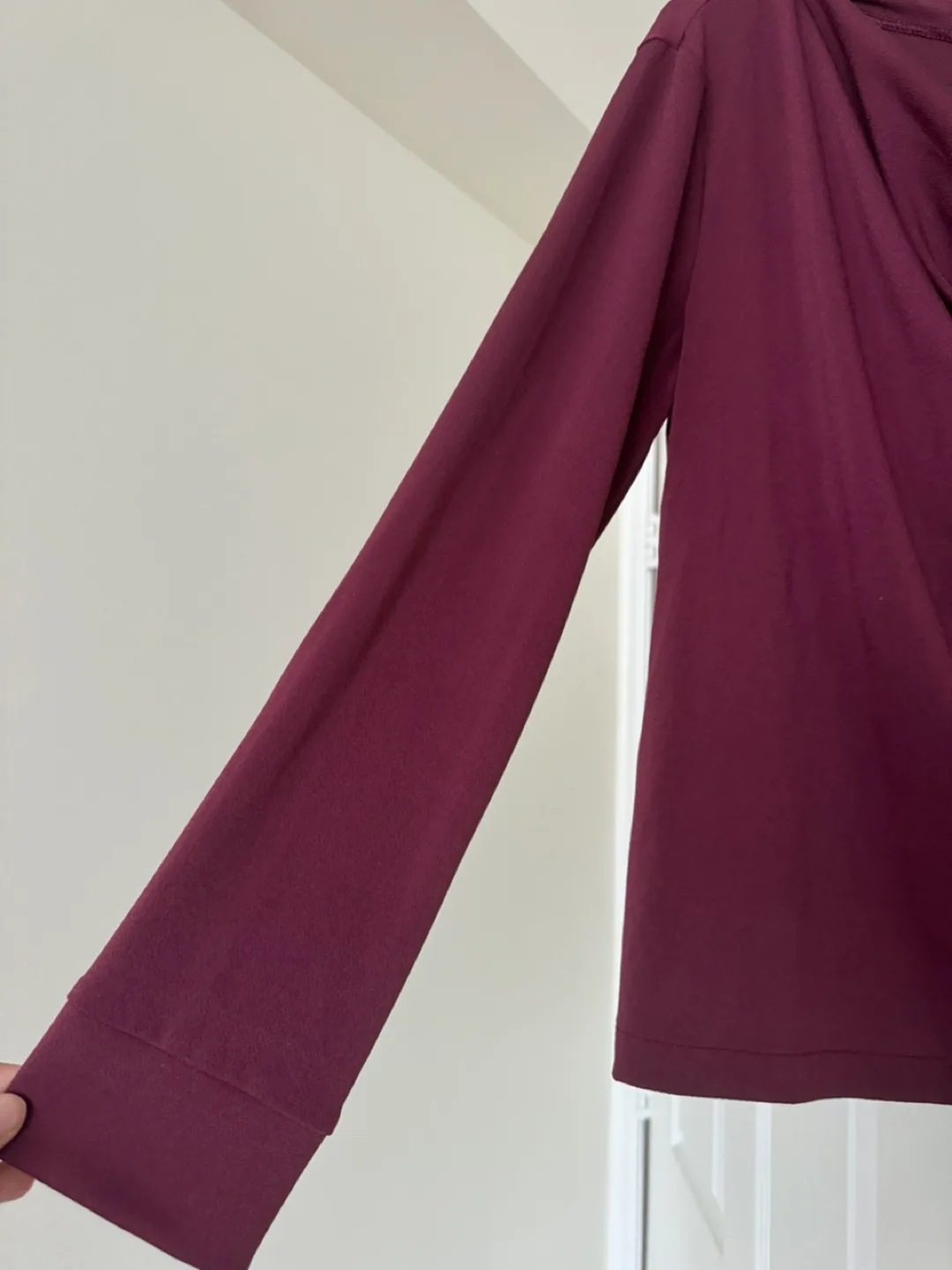 Banana Republic Burgundy Cowl Neck Long Sleeve Blouse image indicator(3)