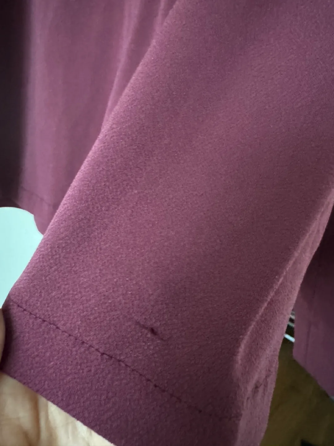 Banana Republic Burgundy Cowl Neck Long Sleeve Blouse image indicator(7)