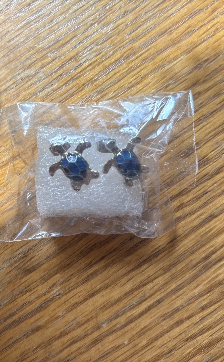 Dainty Opal Sea Turtle Stud Earrings