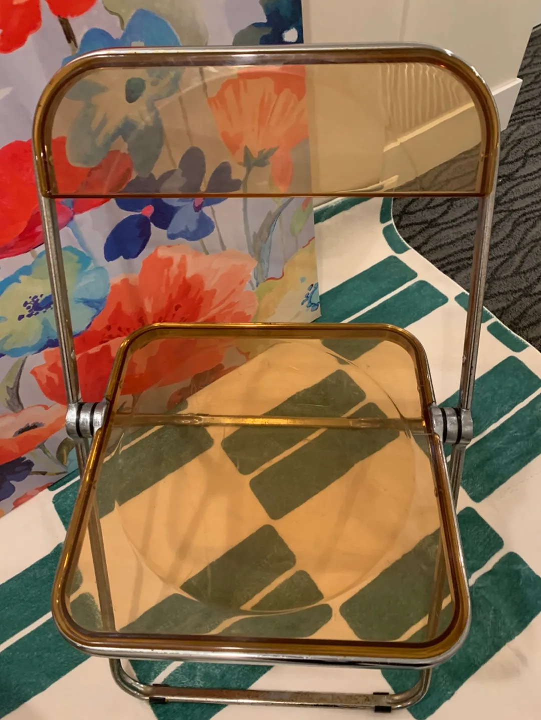 🧡Vintage 70’s Amber Acrylic Chair image indicator(8)