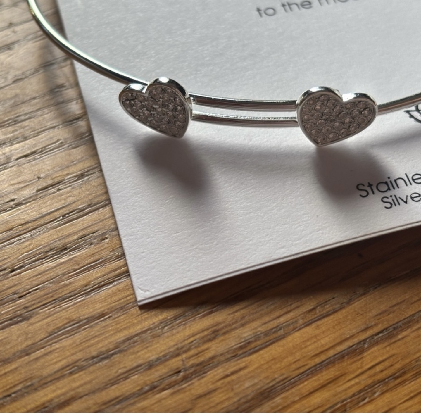 Lovethislife... Stainless Steel Bangle Bracelet with Charms - photo 4