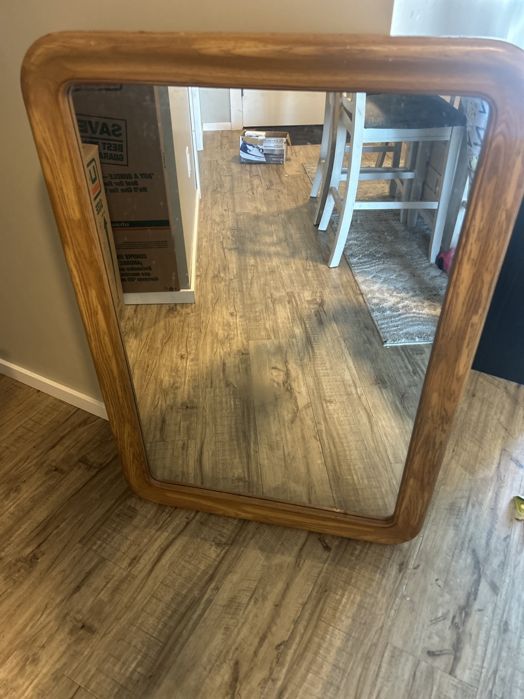 Wooden framed mirror💚 - photo 3
