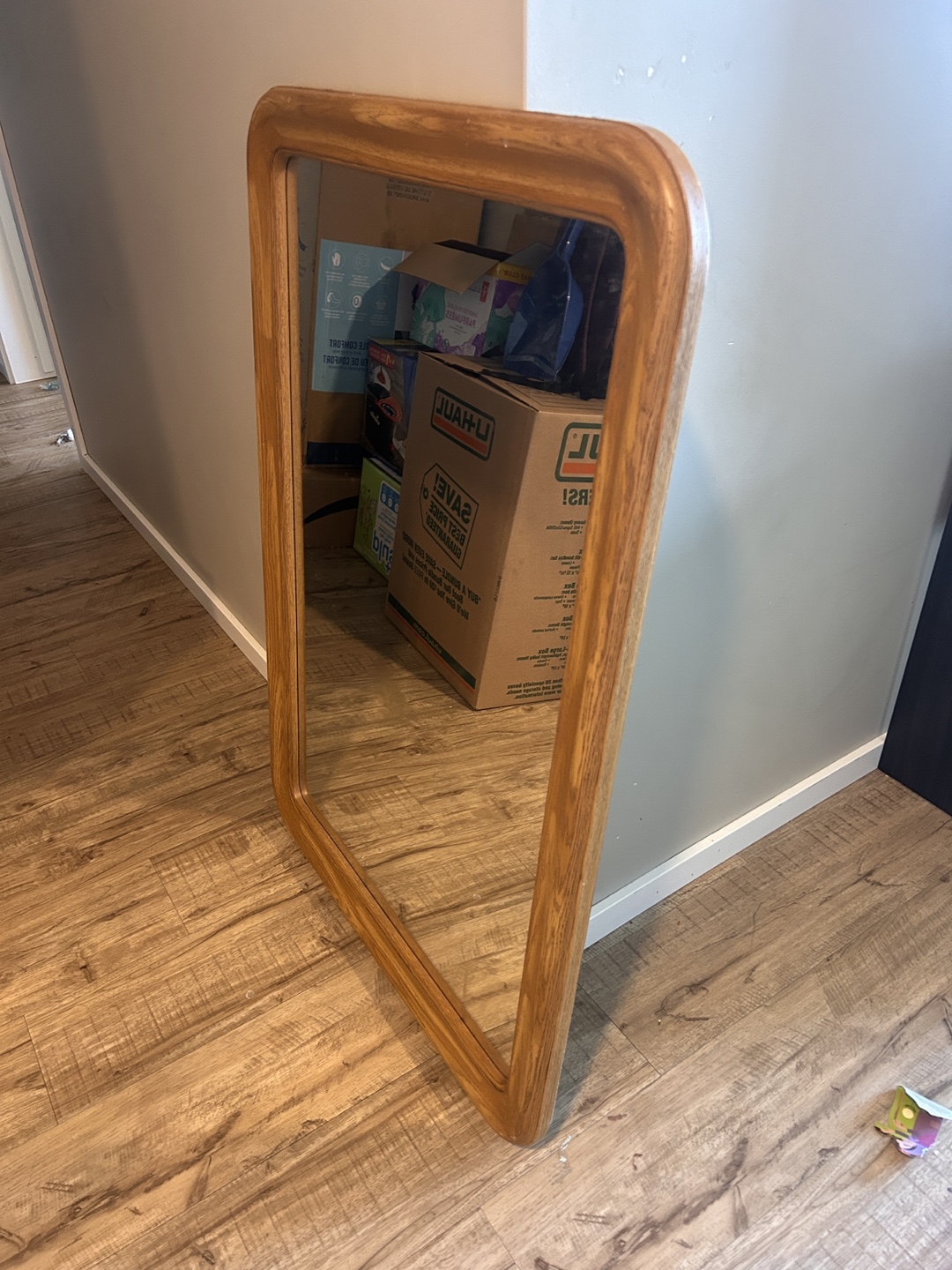 Wooden framed mirror💚 - photo 2