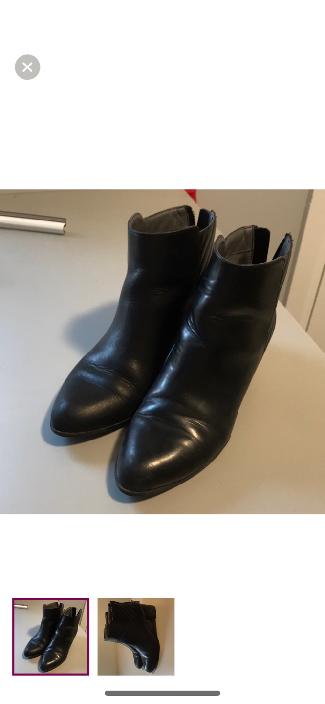 Black Leather Ankle Boots