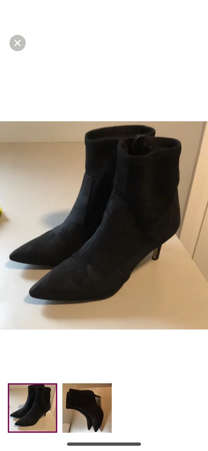 Black Suede Ankle Boots thumbnail