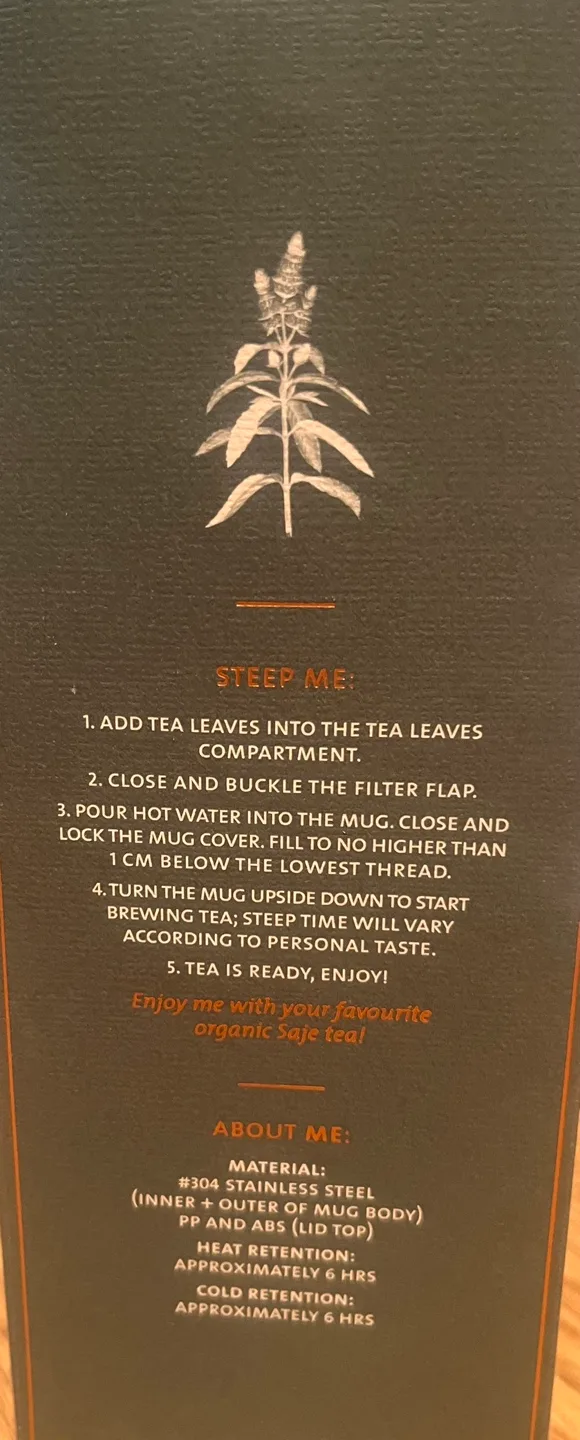 Saje Tea Traveller Loose Leaf Infuser Travel Mug image indicator(3)