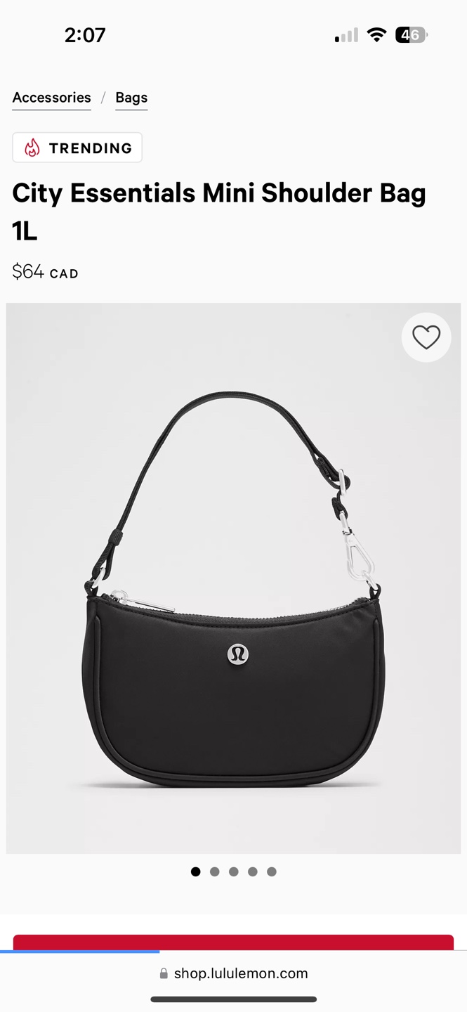 Lululemon City Essentials Mini Shoulder Bag 1L - Black - photo 2