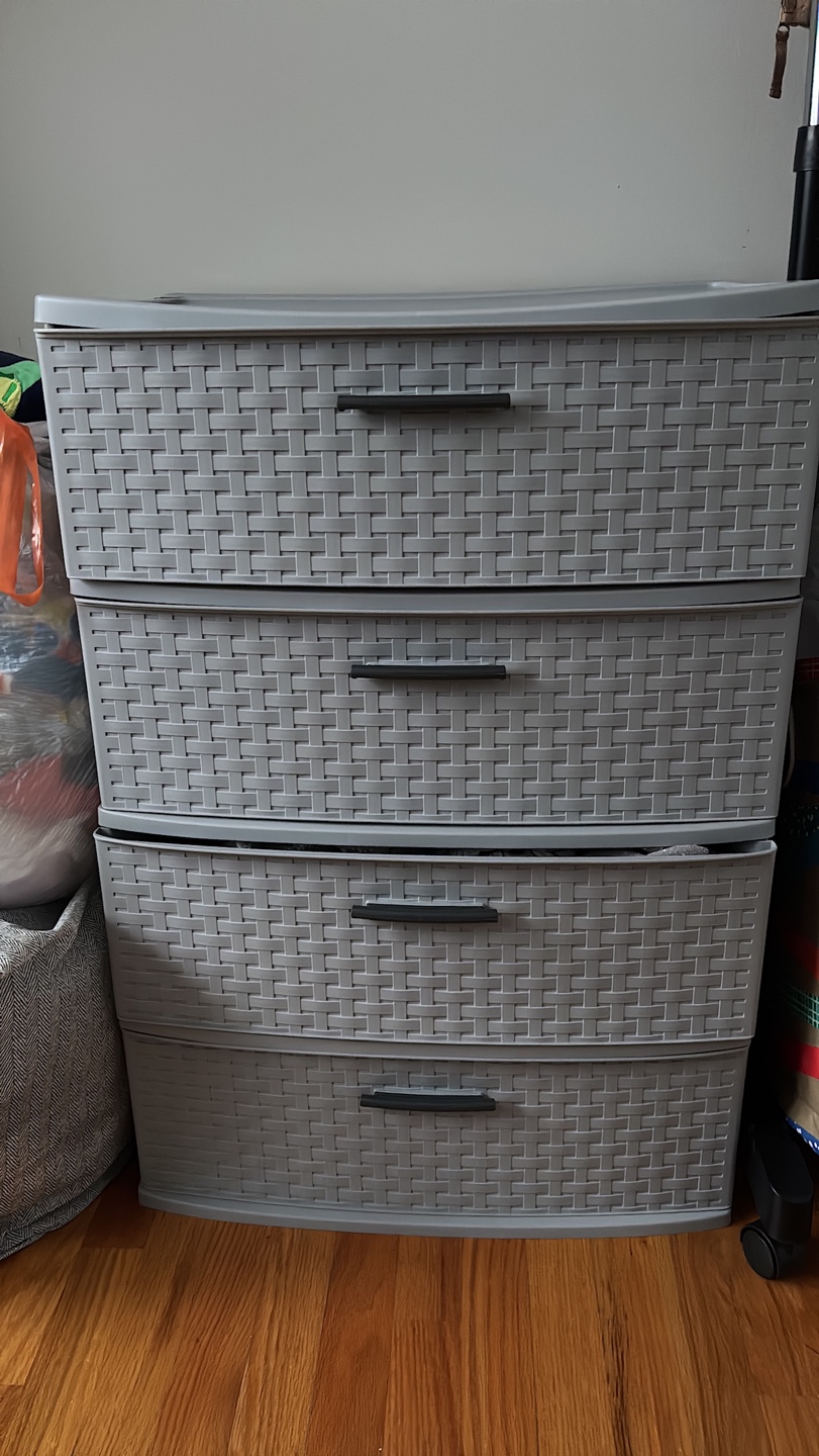 Sterilite 4-Drawer Woven Chest - Gray