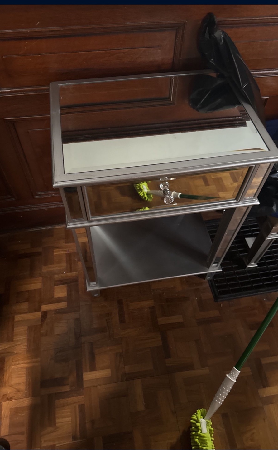 Mirrored Silver Chest of Drawers & Nightstand Set - photo 2