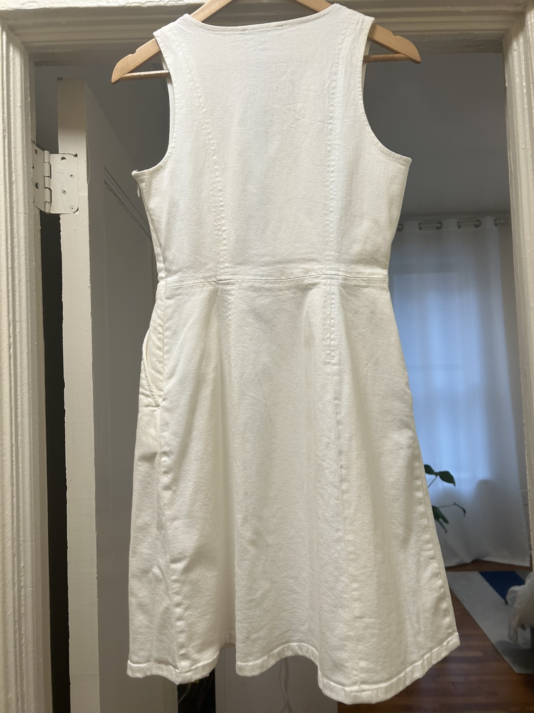 Banana Republic White Denim Dress Size 4 - photo 3