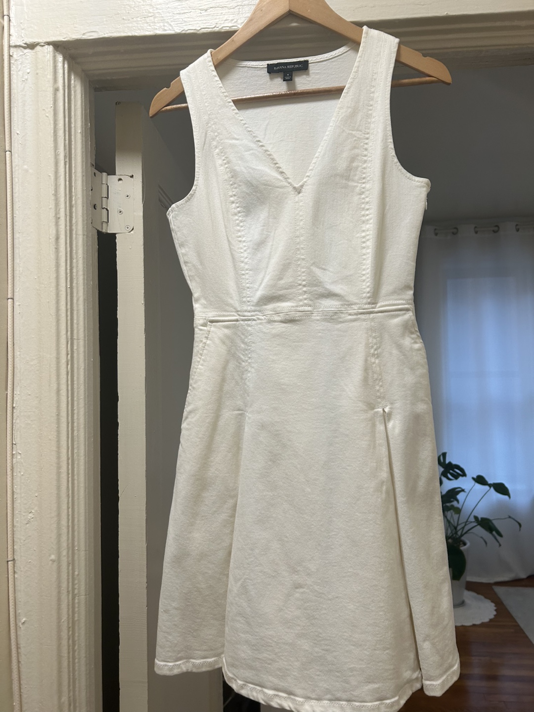Banana Republic White Denim Dress Size 4
